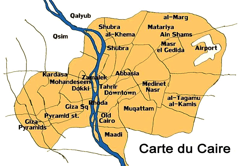 Carte du Caire