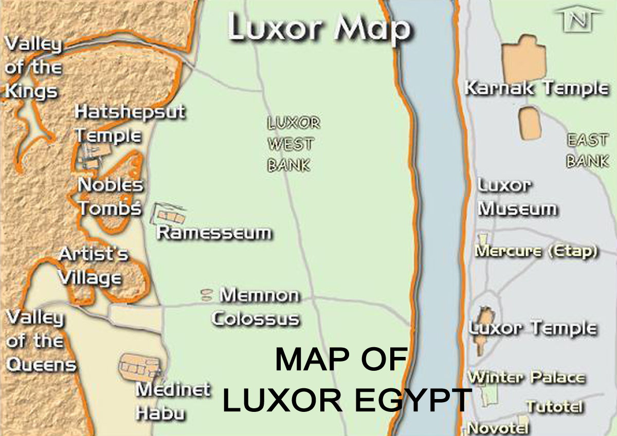 Map of Luxor Egypt