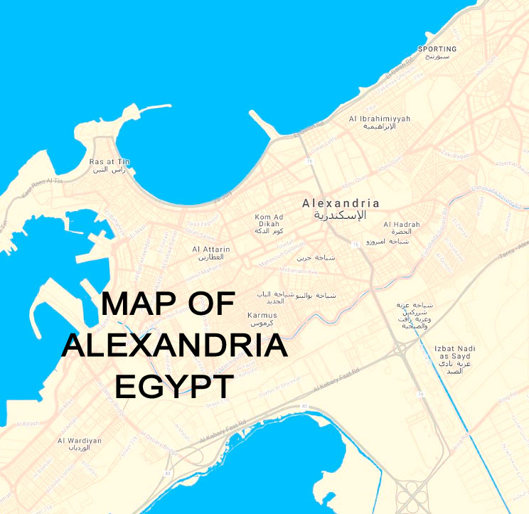 Map of Alexandria Egypt