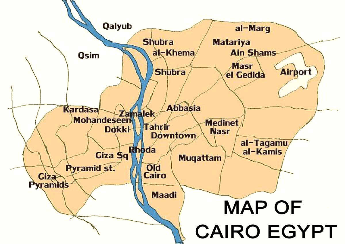 map of Cairo Egypt